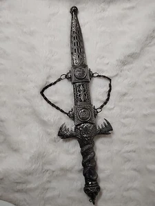Collectible Dagger LOCKING Sheath Knife 7" Stainless Steel Blade Fantasy Cosplay - Picture 1 of 5