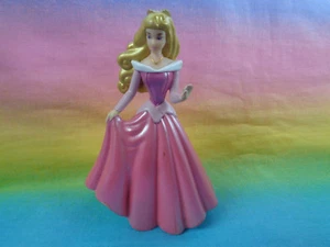 Disney Sleeping Beauty Aurora Pink Dress PVC Figure Cake Topper Broken Crown - Picture 1 of 10