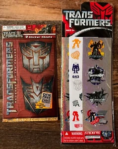 NUEVO Juego de 2 Pegatinas Transformers (36 Total) + Tarjeta de Coleccionista 7 de 10 - Imagen 1 de 2
