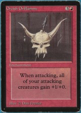 Orcish Oriflamme Beta HEAVILY PLD Red Uncommon MAGIC CARD (ID# 239038) ABUGames