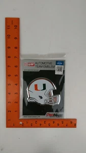 Low Profile Aluminum Football Helmet Decal Emblem NCAA Miami Hurricanes - Picture 1 of 6