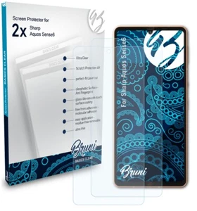 Bruni 2x Protective Film for Sharp Aquos Sense6 Screen Protector - Picture 1 of 8