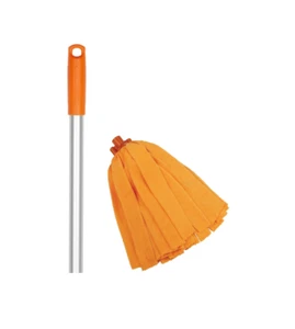 Vikan 37007 Microfibre Socket Mop 200gms Orange Pack 10 with 2x Free Handle - Picture 1 of 3