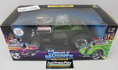 Muscle Machines '33 Ford Coupe 1:18 Scale Diecast Black Widow Car - New Open Box - Image 1 of 4