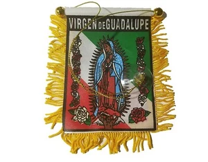 Virgen de Guadalupe Mexiko mexikanische Flagge Mini Banner Rückspiegel Fenster Auto - Bild 1 von 3