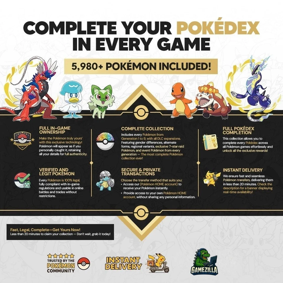 Pokemon Home Living Dex — полный Pokedex для всех игр Pokémon (поколение 1–9) - Изображение 1 из 4