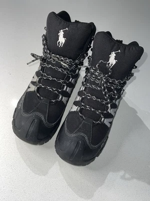🏇Bota para hombre Ralph Lauren X Gore-Tex talla 11D Canterwood negra/plateada nailon 🔥 Foto 1 de 4