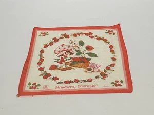 Vintage Erdbeere Shortcake Baumwolle Taschentuch 8,5 x 8,5 - Bild 1 von 8