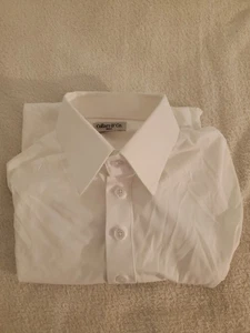 Collars & Co reinweiß 100 % Polyester lässig 4 Knöpfe Poloshirt Herren SMALL - Bild 1 von 15