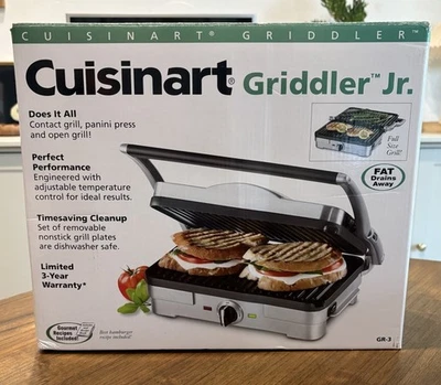 Cuisinart Griddler Jr. Model GR-3 New In Box - Image 1 of 4