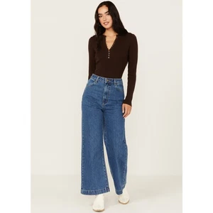 Jeans ROLLA's SAILOR vita alta gamba larga in blu Ashley US 29 NUOVI CON ETICHETTE - Foto 1 di 5
