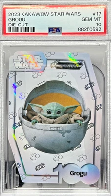 2023 Kakawow Phantom Disney 100 Star Wars Die-Cut Grogu #PS-YX-17 PSA 10 GEM - Image 1 of 2