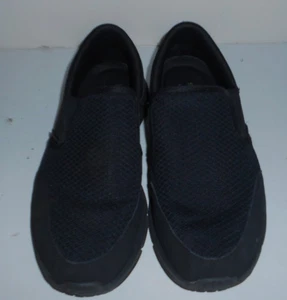 SKECHERS MENS EXTRA WIDE FIT MEMORY FOAM SHOES SIZE 10 SLIP ON BLACK - Picture 1 of 6