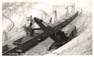 LP44 Bingham Canyon Utah Copper Mining Machinery  2 Card Lot  RPPC Postcard - Picture 1 of 4
