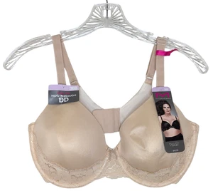 Maidenform Full Fit T-shirt Bra 36D Beige Lace Padded Underwire # 09447 New - Picture 1 of 9