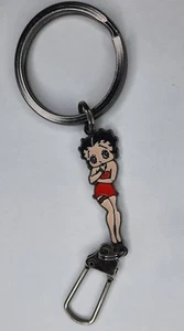 Betty Boop Wearing Mini Skirt w/ Garter Metal Enamel Key Chain Keyring - Picture 1 of 3