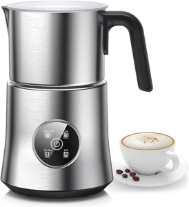 Electric Milk Frother Steamer Auto Warm & Cold Foam Maker Hot Chocolate BPA Free - Picture 1 of 12