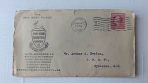 1909 New York Sporting Goods Letter Wigwam Brochure w Envelope Breech Block Ad - Picture 1 of 5