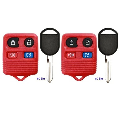2 Replacement for Ford Expedition 2012 2013 2014 Red Keyless Remote Fob + 80 Key - Image 1 of 4
