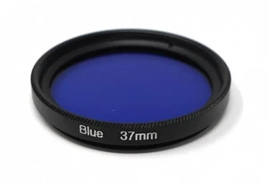 System-S Filtre Couleur Bleu 37mm Filetage Vissable Filtre pour Photographie - Photo 1/4