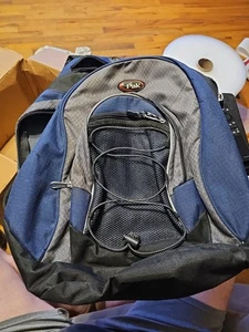 Cal Pak Ok 2 Play Rugged Backpack Diaper Multi Compartment Black Blue 15x11x5 - Picture 1 of 3