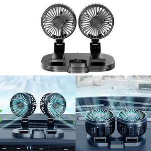 Ventilateur de refroidissement USB double tête réglable pour voitures et maiso - Picture 1 of 12
