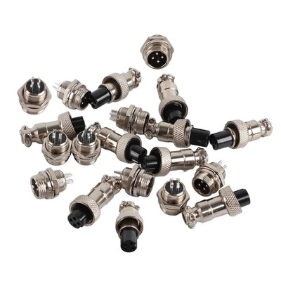 New Aviation Plug Male Female Panel Chassis Metal Connector GX12 4pin 12mm 10Set - Image 1 of 4