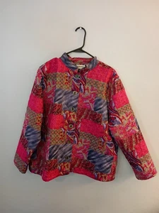 Breckenridge Steppjacke, buntes Patchworkmuster Retro Vintage - Bild 1 von 5