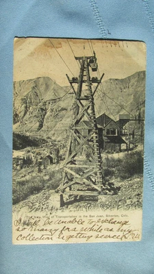 Tranvía Silver Lake 1907 Silverton Colorado foto real postal - Arrastra Gulch Foto 1 de 4
