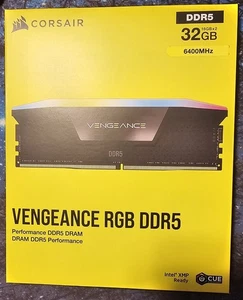 CORSAIR Vengeance RGB 32 GB (2 x 16 GB) 288 pines DDR5 6400 CMH32GX5M2N6400C36 NEGRO - Imagen 1 de 5