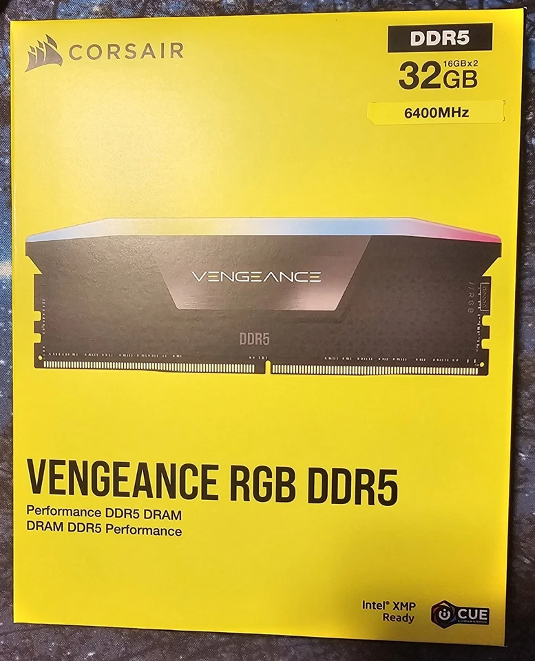 CORSAIR Vengeance RGB 32GB(2 x 16GB) 288-Pin PC RAM DDR5 6400 CMH32GX5M2N6400C36