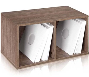 Zomo VS-Box 200 Vinyl Record Storage in Walnut flat pack Record Collector - Imagen 1 de 2