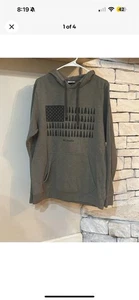 Sudadera con Capucha Columbia Para Hombre Verde Mediana Trek Gráfico Bandera Americana Exterior - Imagen 1 de 4
