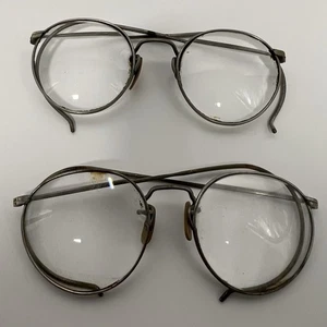 Antiguo juego de 2 anteojos con marco de alambre coleccionistas nostálgicos - Imagen 1 de 6