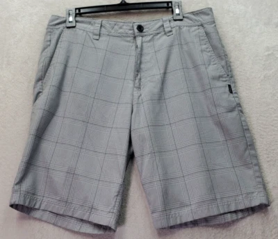 Pantalones Cortos Chinos O'Neill Para Hombre Talla 34 Gris Bolsillos a Cuadros Tiro Alto Frente Plano Logo Foto 1 de 4