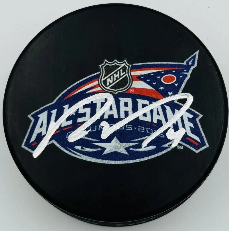 RYAN JOHANSEN FIRMADO 2015 ALL STAR GAME PUCK COLUMBUS CHAQUETAS AZULES AUTÓGRAFO J4 Foto 1 de 1