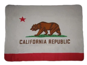 State of California Flagge 50x60 Polar Fleece Decke Überwurf super weich NEU - Bild 1 von 3