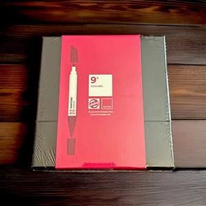 New 9x Pantone Double Ended Artist Markers Refillable Ink Red - Picture 1 of 13