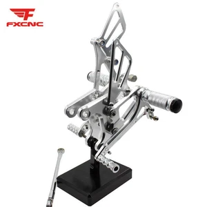 CNC Adjustable Rearsets Footpegs For Ninja 600 ZX6R ZX636 2005-2008 2006 2007 - Picture 1 of 7