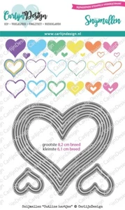 Nuevos troqueles de corte de metal de diseño Carlijn contorno corazones  - Imagen 1 de 1