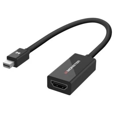 NEW Monster Mini Display Port to HDMI Adaptor 1080P 15cm - Image 1 of 3