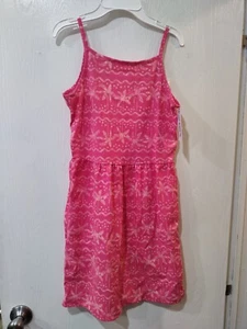 Carter's Tropical Print Pink Sun Dress Girl's Size 12. NEW - Picture 1 of 5
