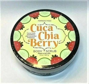 Perfectly Posh ~ Cuca Chia Berry ~ Strawberry and Cucumber Fragrance Body Scrub  - Picture 1 of 1