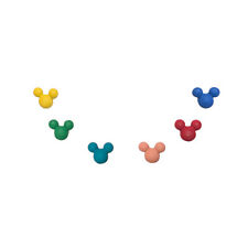 6Pcs/set Colorful Daisy Flower Button Stud Earrings Cute Button Bear Earrings