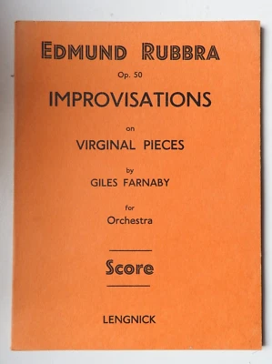Edmund Rubbra - Improvisations on Virginal Pieces for Orchestra - study score - Image 1 of 3