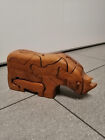 3D Nashorn Holzpuzzle aus Massivholz