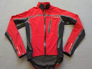 Endura Cycling Jersey Womens Size S Long Sleeve Full Zip Red Shirt Windstopper - Picture 1 of 18