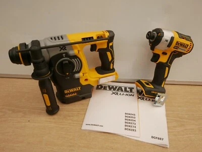 DeWalt DCH273 18V XR SDS Hammer Drill + DCF887  18V Impact Driver Bare Units  - Image 1 of 4