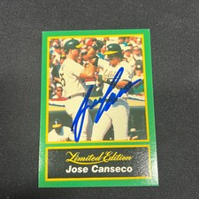 JOSE CANSECO Signed Autographed 1989 CMC Limited Edition Baseball Card A's #12