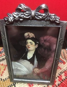 Ornate Pewter Picture/Photo Frame; Elegant for 3x2 photo VINTAGE Burnes Boston - Picture 1 of 4